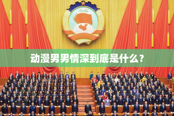 动漫男男情深到底是什么？