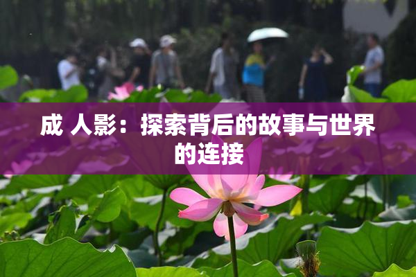 成 人影：探索背后的故事与世界的连接