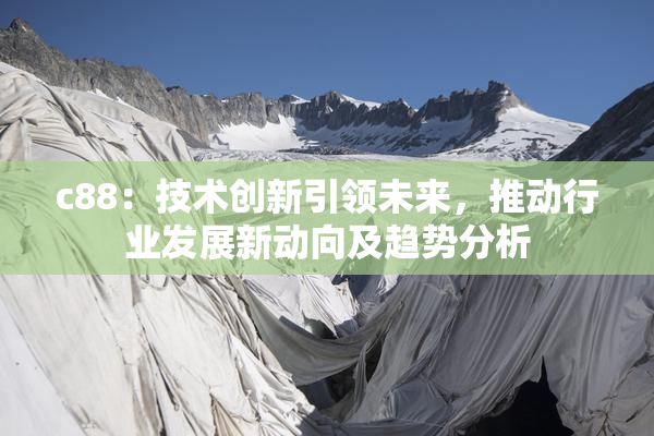 c88：技术创新引领未来，推动行业发展新动向及趋势分析