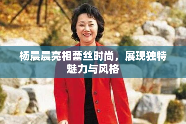 杨晨晨亮相蕾丝时尚，展现独特魅力与风格