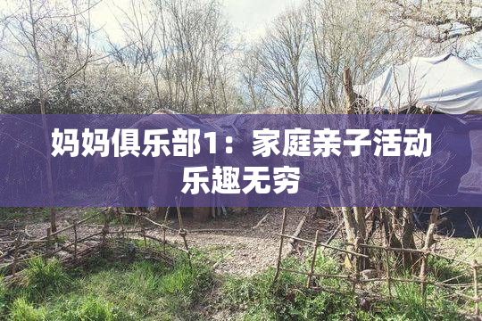 妈妈俱乐部1：家庭亲子活动乐趣无穷