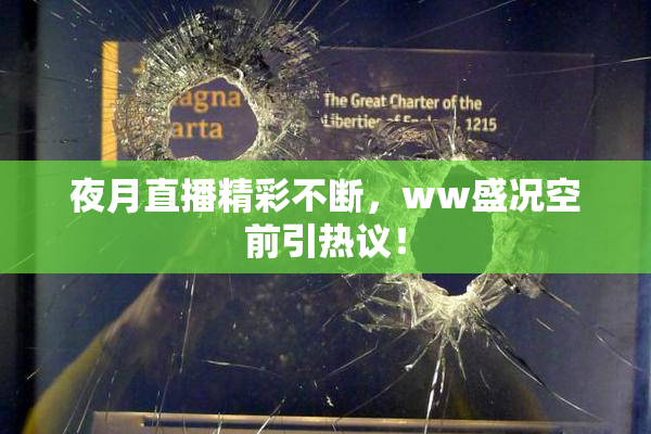 夜月直播精彩不断，ww盛况空前引热议！