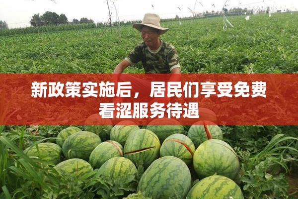 新政策实施后，居民们享受免费看涩服务待遇