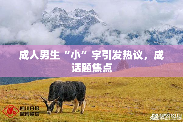 成人男生“小”字引发热议，成话题焦点