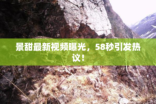 景甜最新视频曝光，58秒引发热议！