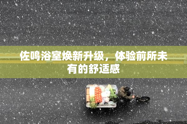 佐鸣浴室焕新升级，体验前所未有的舒适感