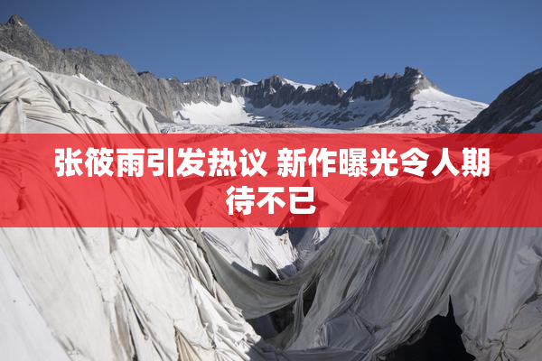 张筱雨引发热议 新作曝光令人期待不已