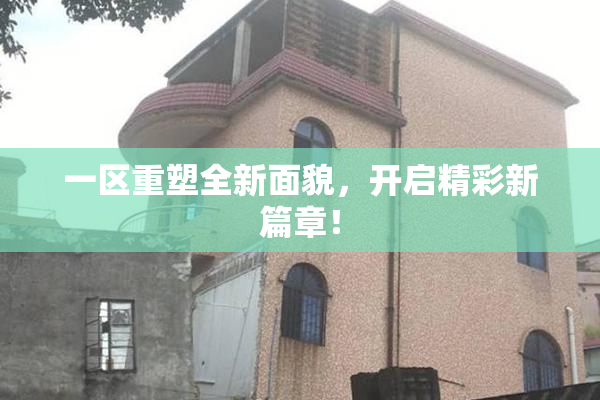 一区重塑全新面貌，开启精彩新篇章！