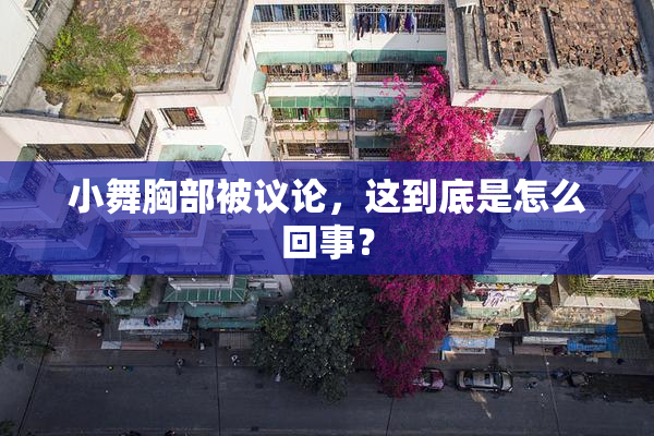 小舞胸部被议论，这到底是怎么回事？