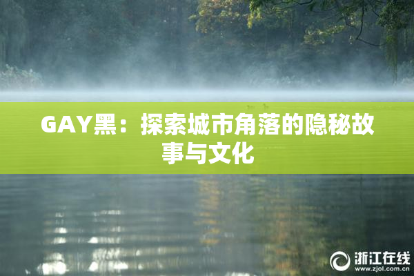GAY黑：探索城市角落的隐秘故事与文化