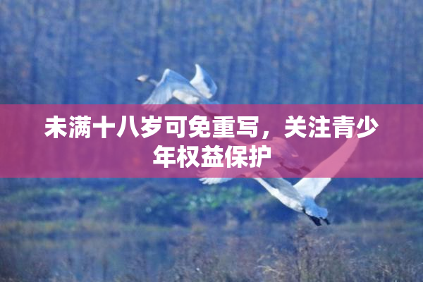 未满十八岁可免重写，关注青少年权益保护