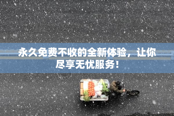 永久免费不收的全新体验，让你尽享无忧服务！