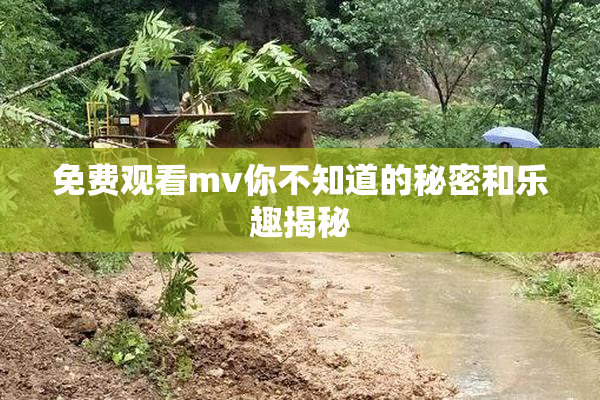 免费观看mv你不知道的秘密和乐趣揭秘