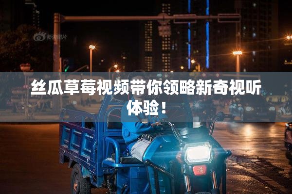 丝瓜草莓视频带你领略新奇视听体验！