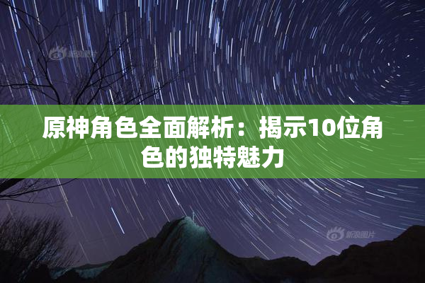 原神角色全面解析：揭示10位角色的独特魅力