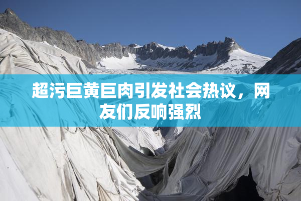 超污巨黄巨肉引发社会热议，网友们反响强烈