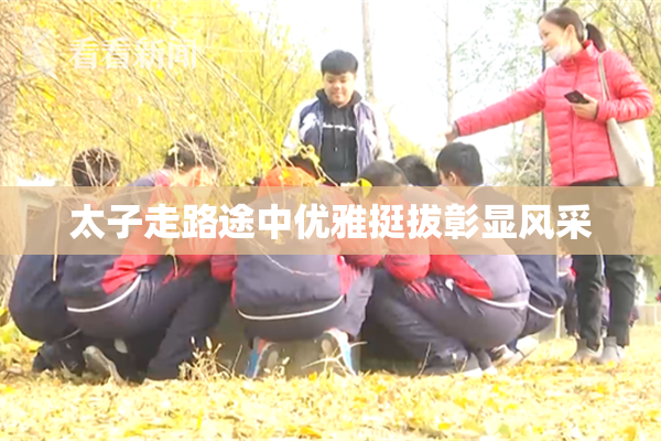 太子走路途中优雅挺拔彰显风采