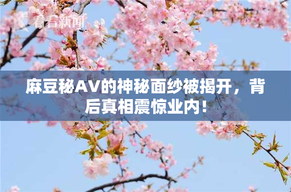 麻豆秘AV的神秘面纱被揭开，背后真相震惊业内！