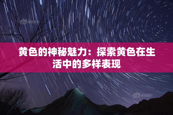 黄色的神秘魅力：探索黄色在生活中的多样表现