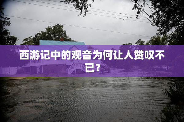 西游记中的观音为何让人赞叹不已？