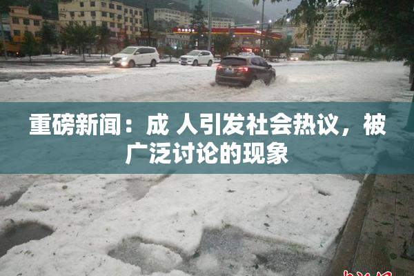 重磅新闻：成 人引发社会热议，被广泛讨论的现象