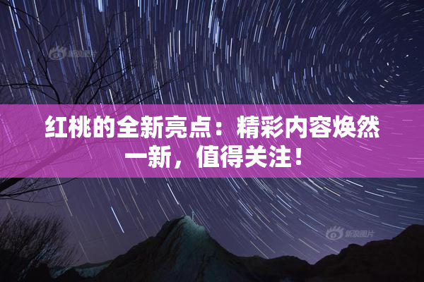 红桃的全新亮点：精彩内容焕然一新，值得关注！