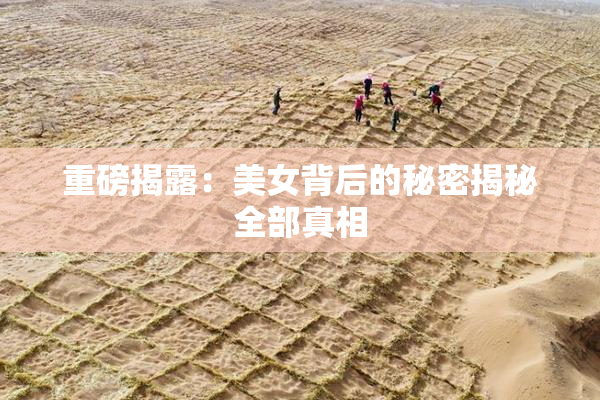 重磅揭露：美女背后的秘密揭秘全部真相
