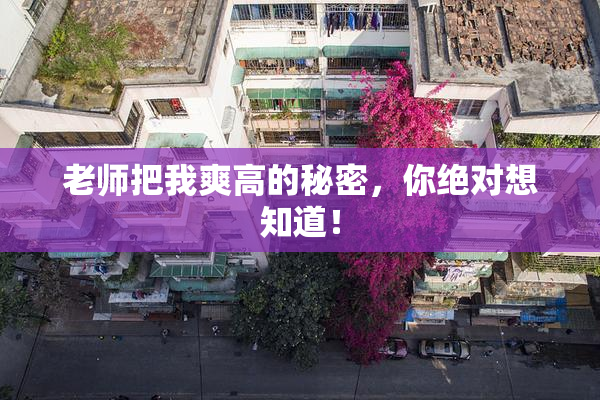 老师把我爽高的秘密，你绝对想知道！