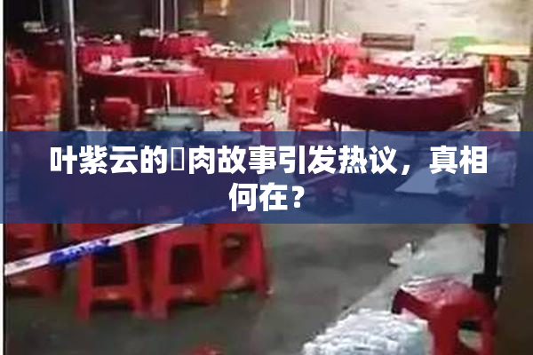 叶紫云的婬肉故事引发热议，真相何在？