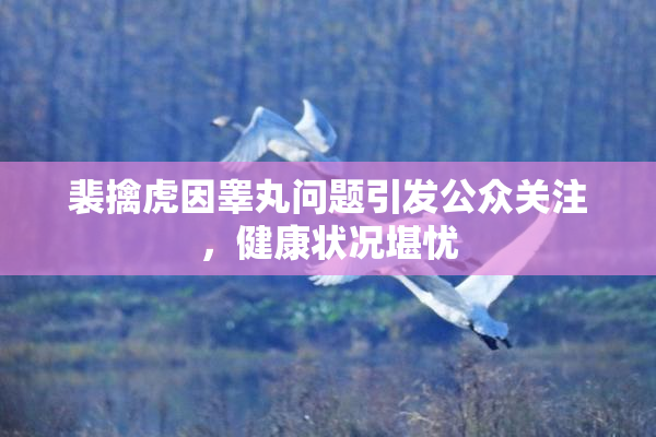 裴擒虎因睾丸问题引发公众关注，健康状况堪忧