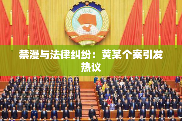 禁漫与法律纠纷：黄某个案引发热议