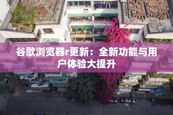 谷歌浏览器r更新：全新功能与用户体验大提升