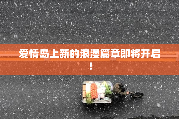 爱情岛上新的浪漫篇章即将开启！