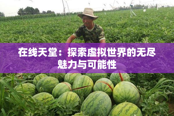在线天堂：探索虚拟世界的无尽魅力与可能性