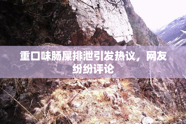重口味肠屎排泄引发热议，网友纷纷评论
