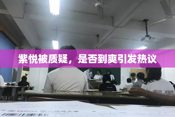 紫悦被质疑，是否到爽引发热议