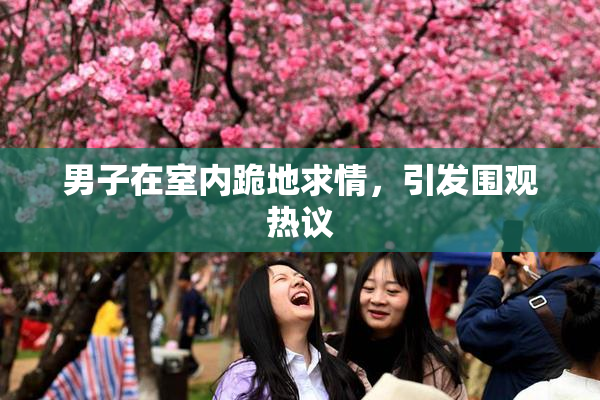 男子在室内跪地求情，引发围观热议