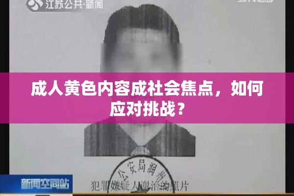 成人黄色内容成社会焦点，如何应对挑战？