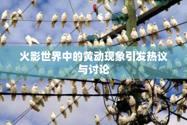 火影世界中的黄动现象引发热议与讨论