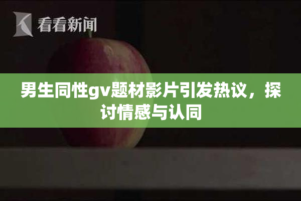 男生同性gv题材影片引发热议，探讨情感与认同