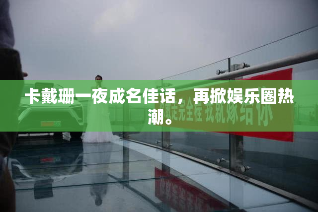 卡戴珊一夜成名佳话，再掀娱乐圈热潮。