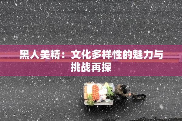 黑人美精：文化多样性的魅力与挑战再探