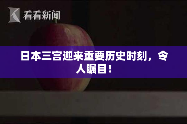 日本三宫迎来重要历史时刻，令人瞩目！