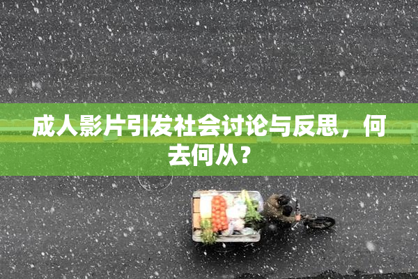 成人影片引发社会讨论与反思，何去何从？