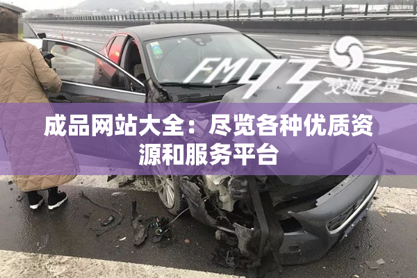 成品网站大全：尽览各种优质资源和服务平台