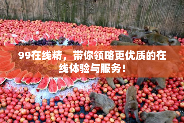 99在线精，带你领略更优质的在线体验与服务！