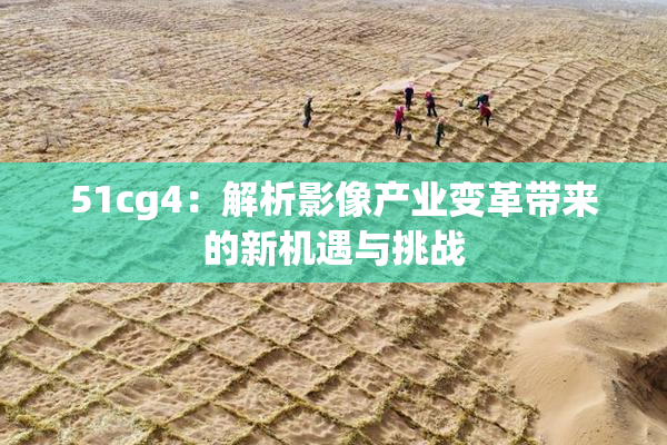 51cg4：解析影像产业变革带来的新机遇与挑战